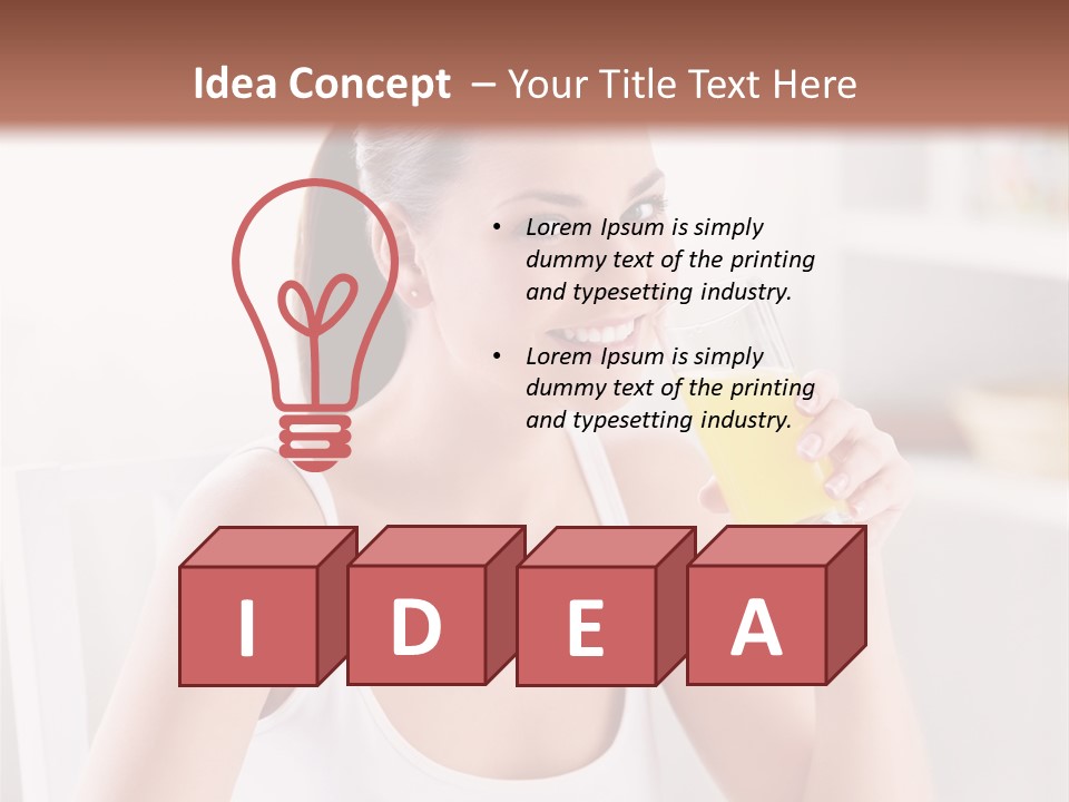 Morning Health Woman PowerPoint Template