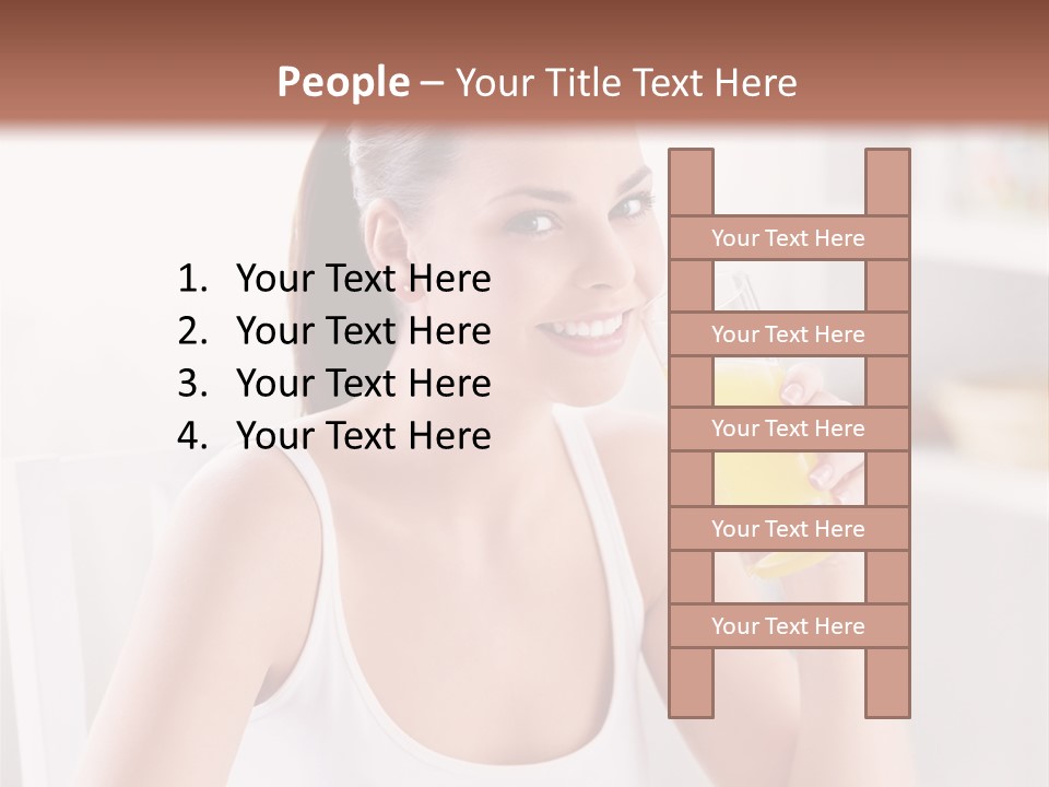 Morning Health Woman PowerPoint Template
