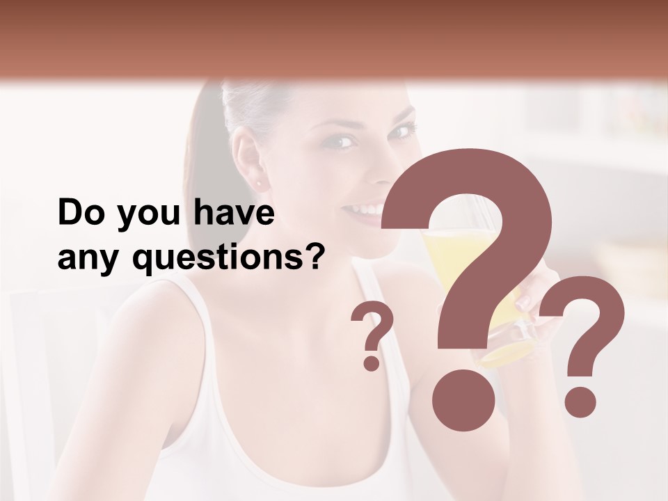 Morning Health Woman PowerPoint Template