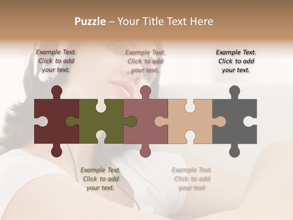 Comfort Young Girl PowerPoint Template