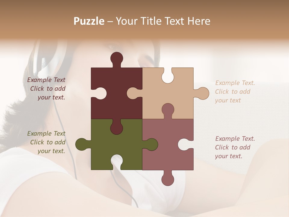 Comfort Young Girl PowerPoint Template