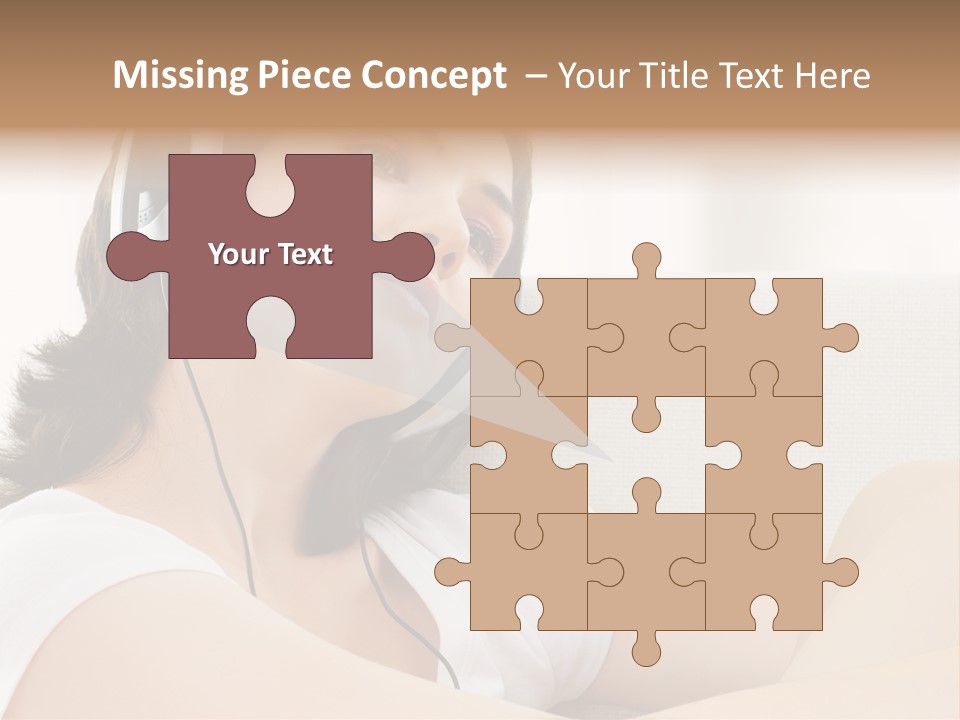 Comfort Young Girl PowerPoint Template