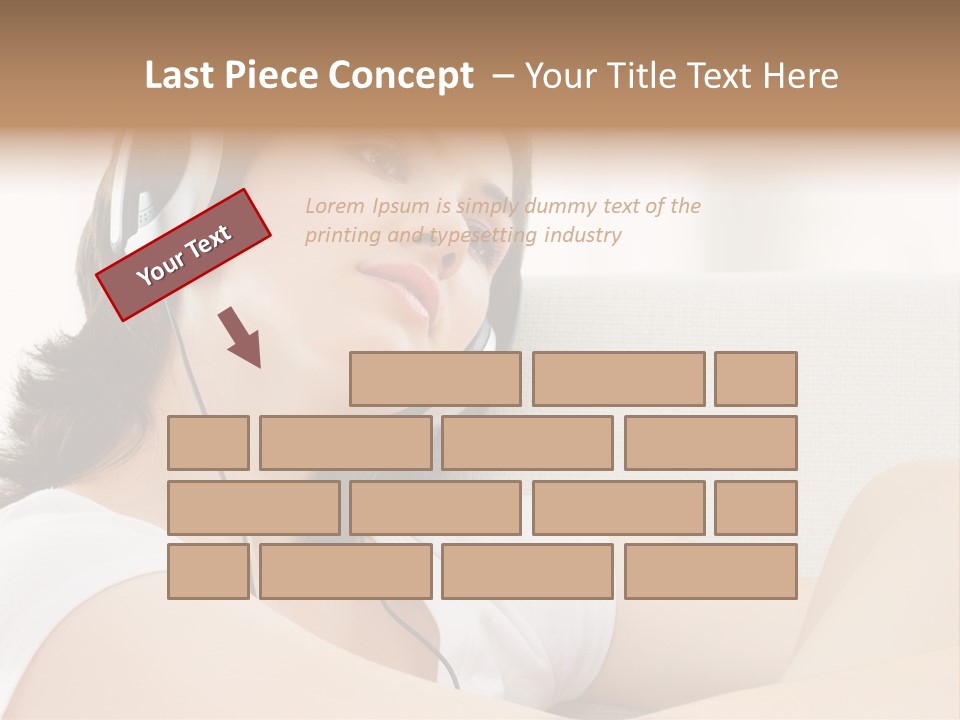 Comfort Young Girl PowerPoint Template