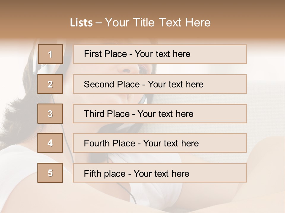 Comfort Young Girl PowerPoint Template