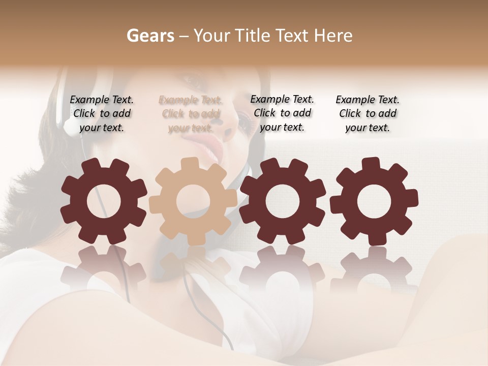 Comfort Young Girl PowerPoint Template