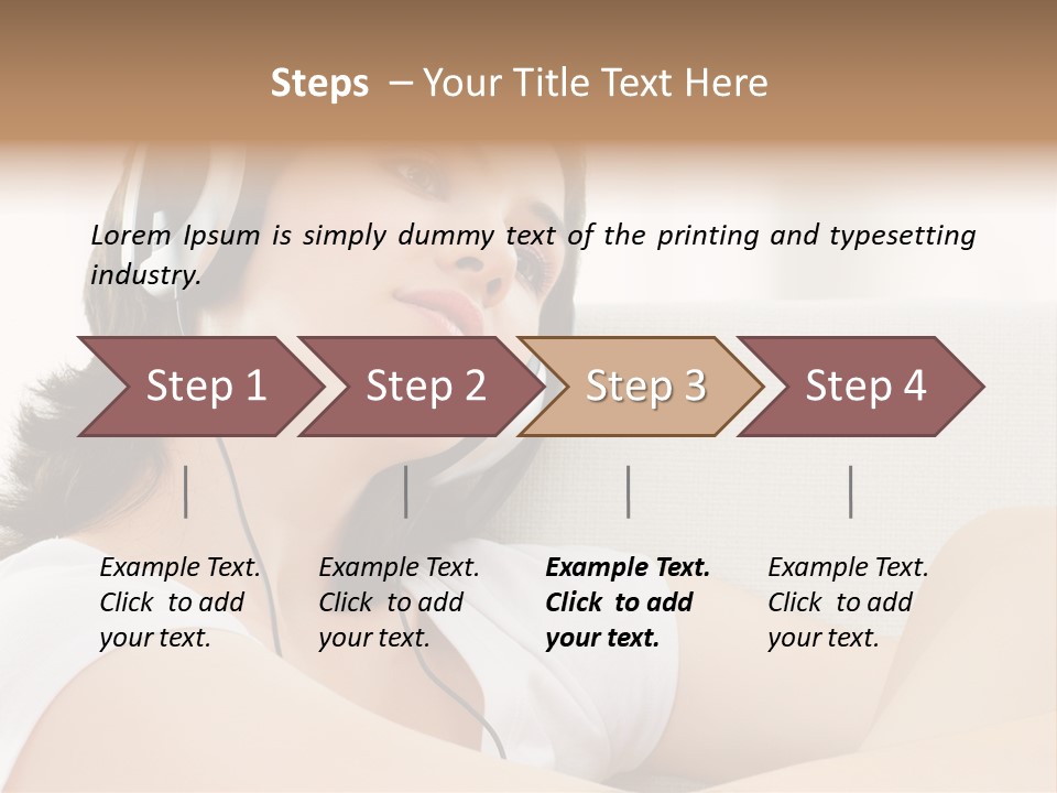 Comfort Young Girl PowerPoint Template