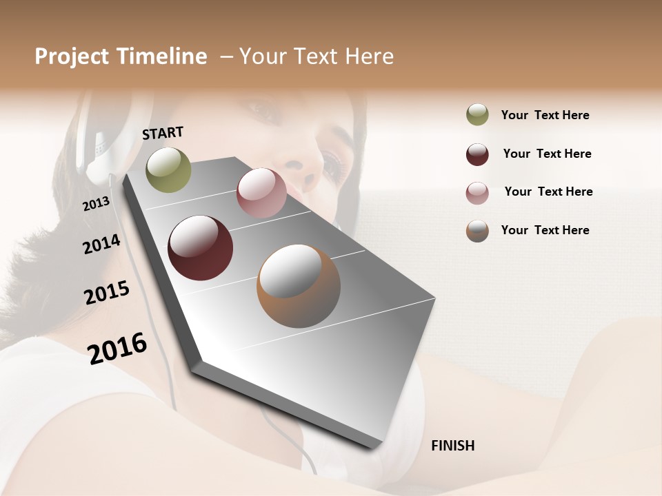 Comfort Young Girl PowerPoint Template