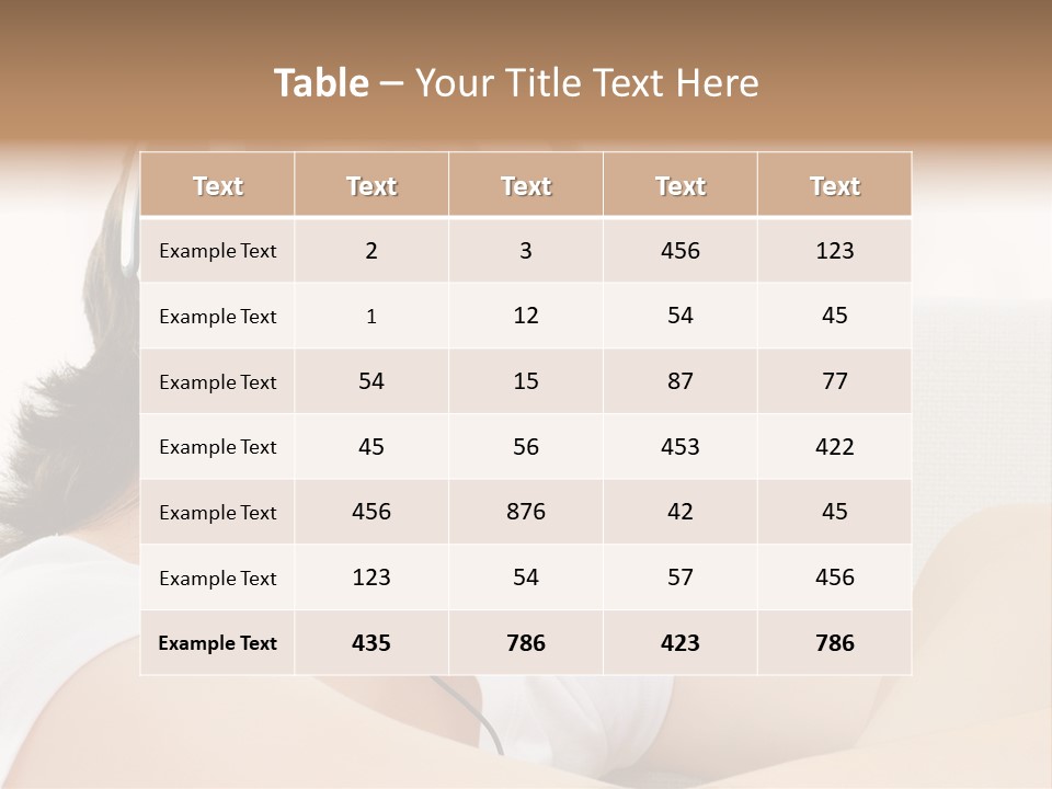 Comfort Young Girl PowerPoint Template