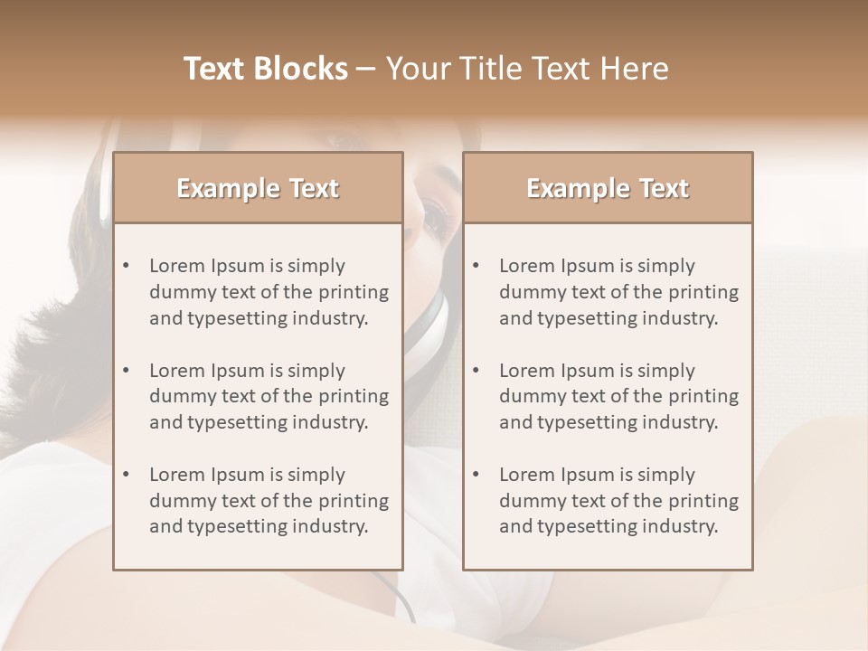 Comfort Young Girl PowerPoint Template