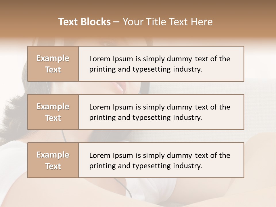 Comfort Young Girl PowerPoint Template