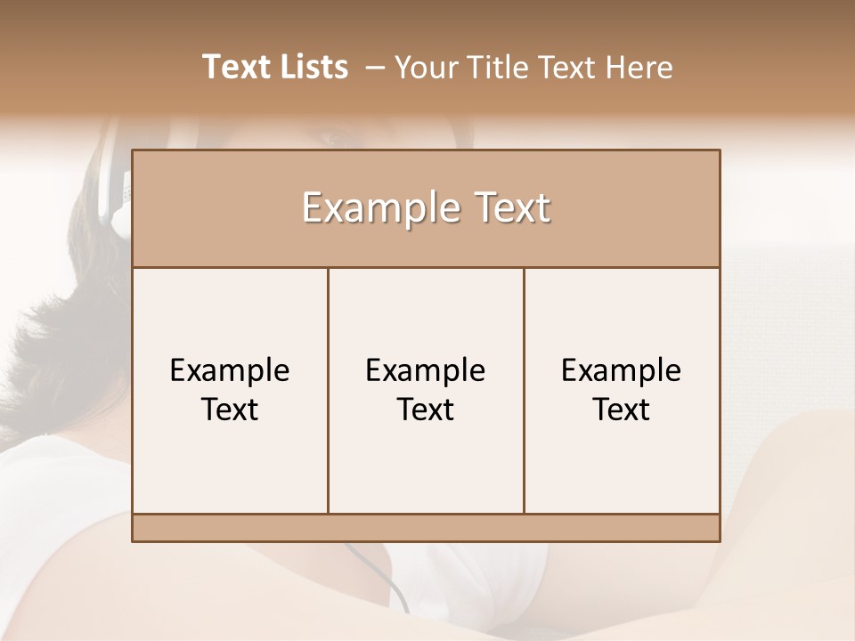 Comfort Young Girl PowerPoint Template