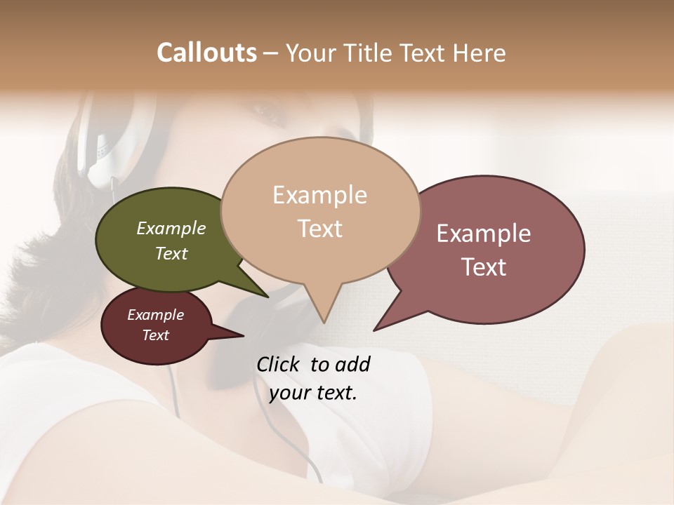 Comfort Young Girl PowerPoint Template