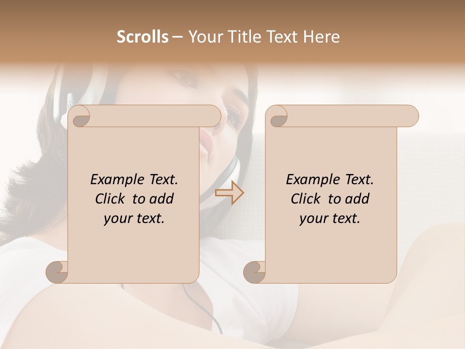 Comfort Young Girl PowerPoint Template