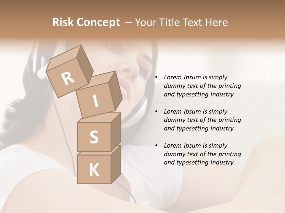 Comfort Young Girl PowerPoint Template