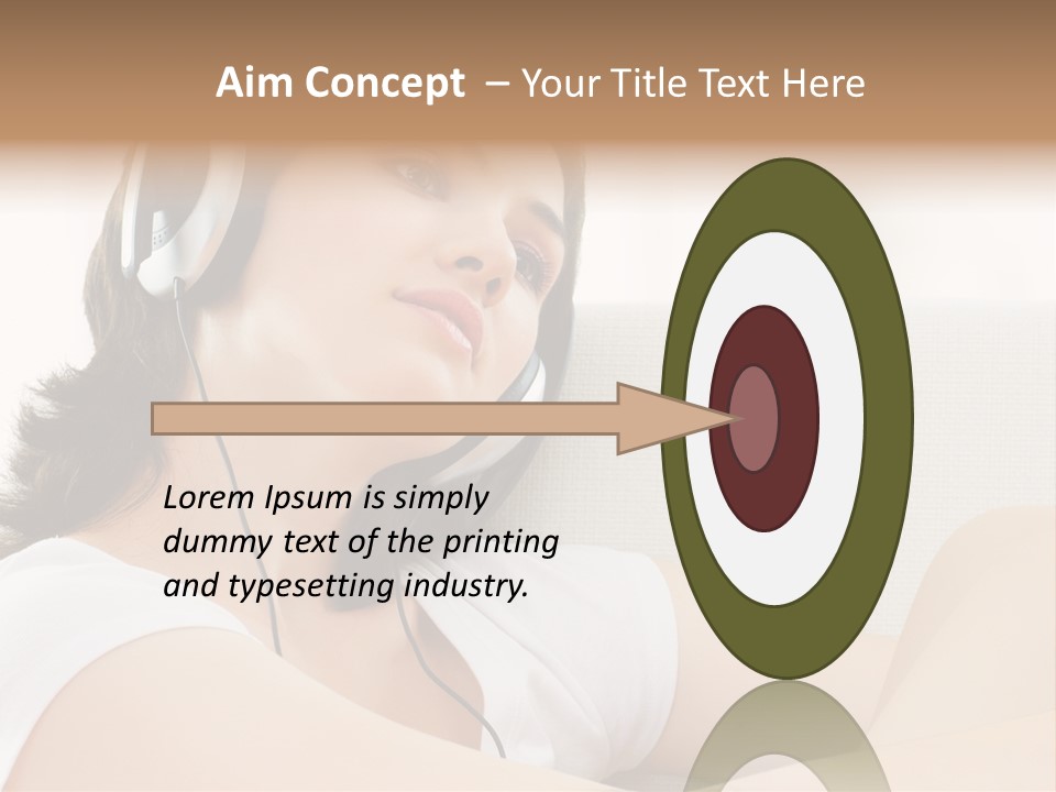 Comfort Young Girl PowerPoint Template