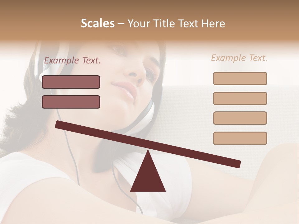 Comfort Young Girl PowerPoint Template