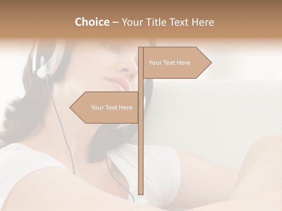 Comfort Young Girl PowerPoint Template