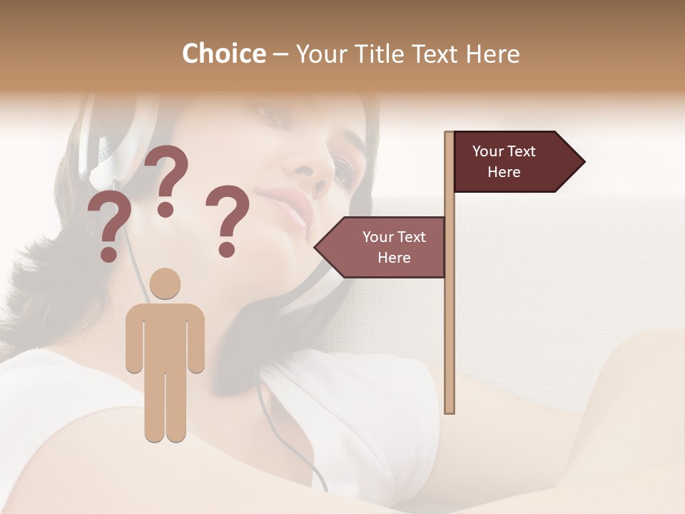 Comfort Young Girl PowerPoint Template