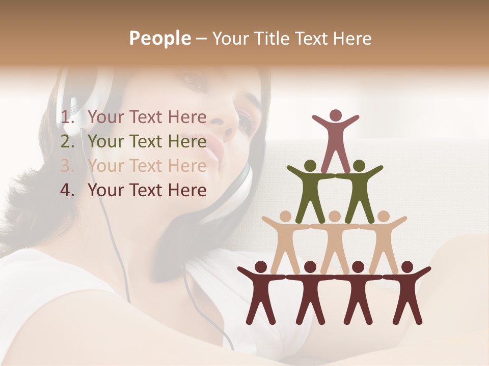 Comfort Young Girl PowerPoint Template