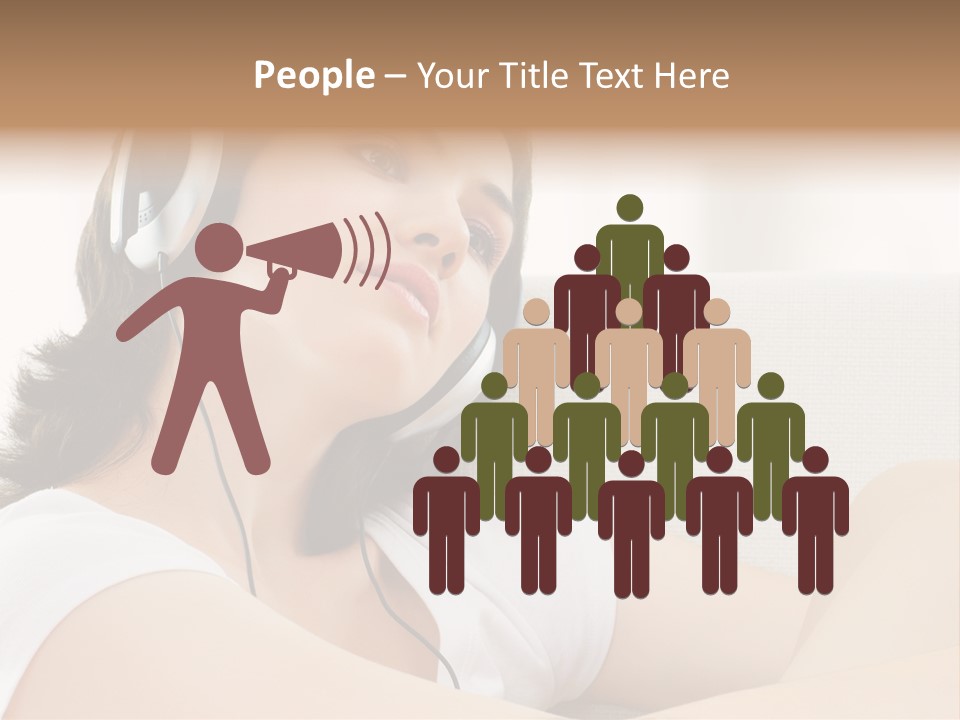 Comfort Young Girl PowerPoint Template