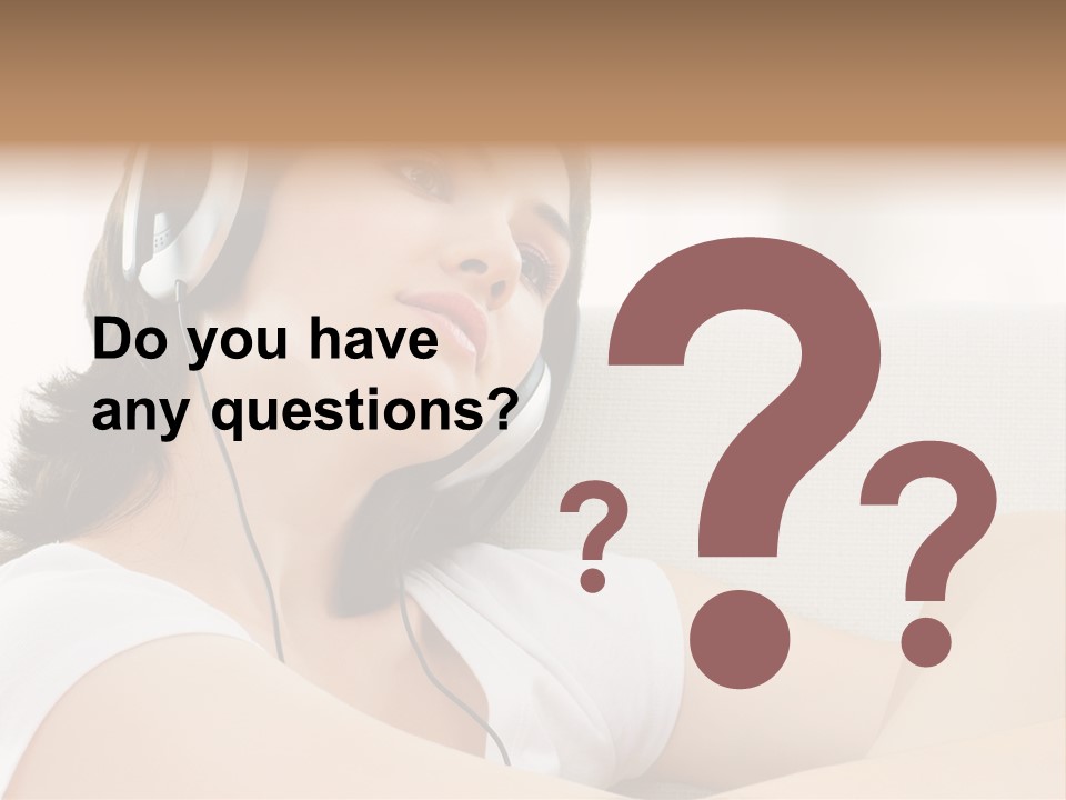 Comfort Young Girl PowerPoint Template