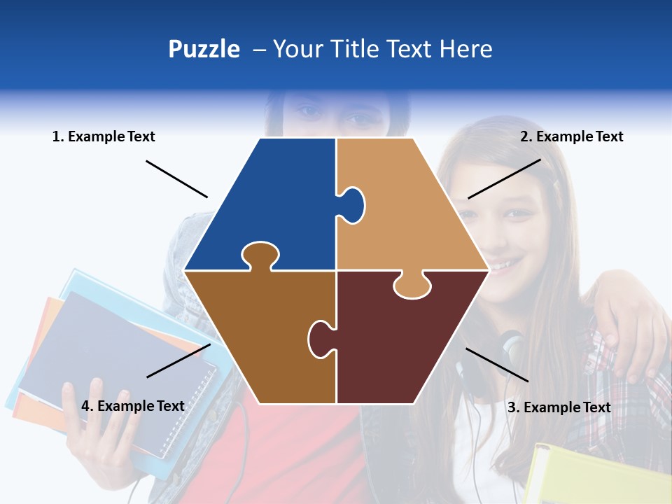 Friendly Embracing People PowerPoint Template