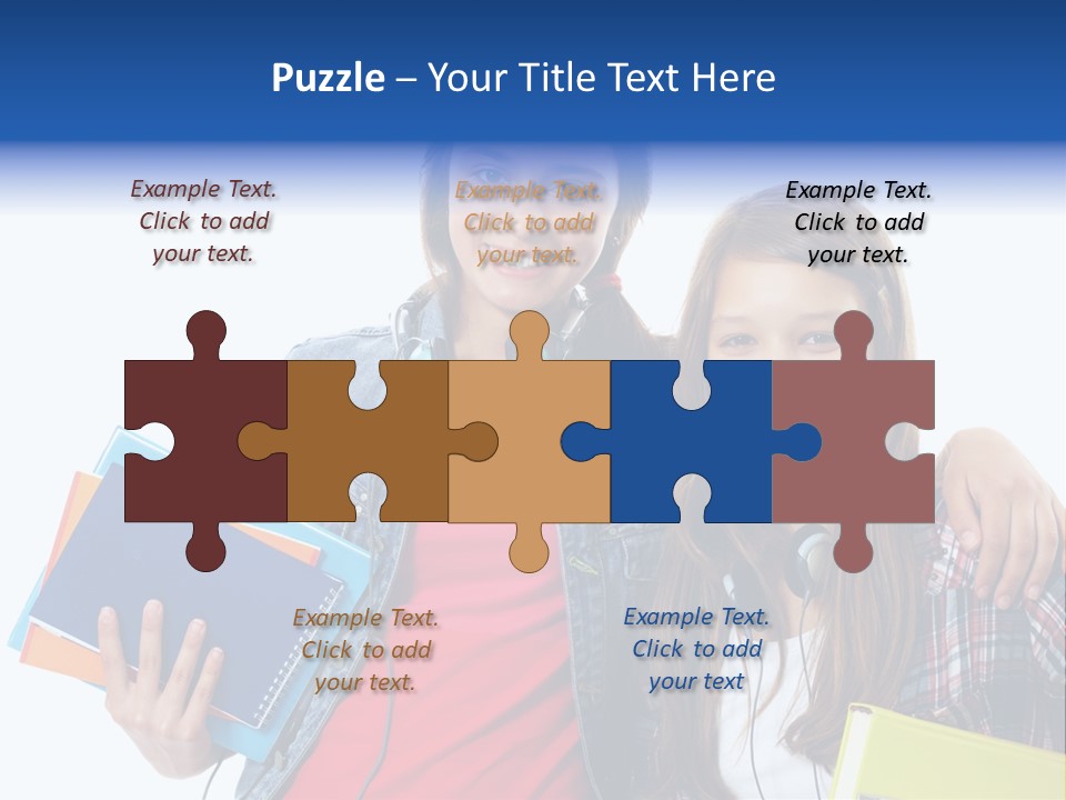 Friendly Embracing People PowerPoint Template