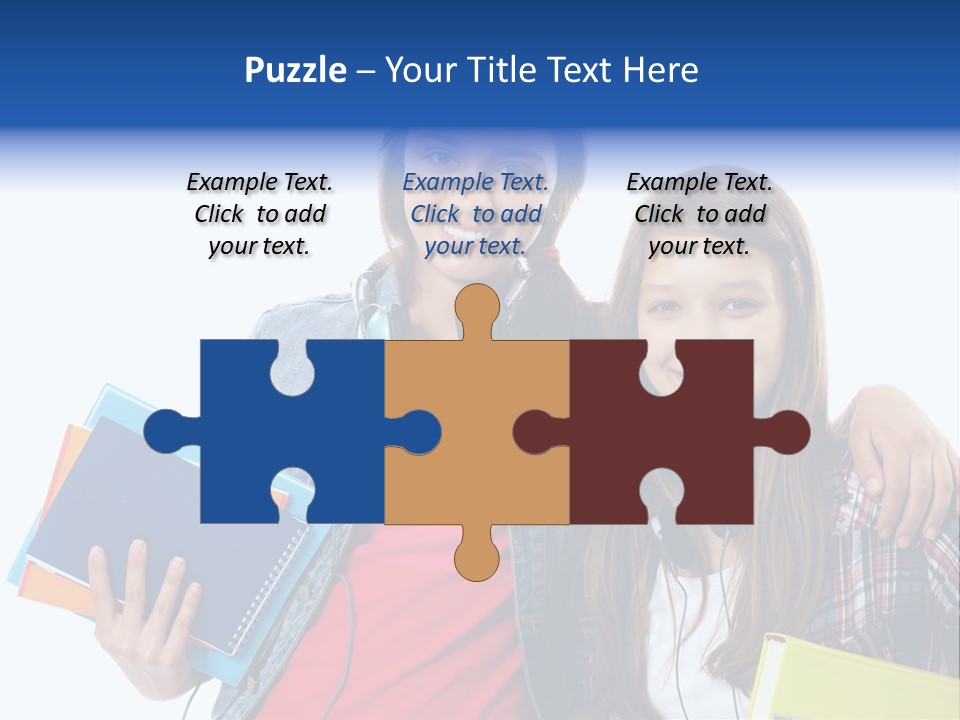 Friendly Embracing People PowerPoint Template