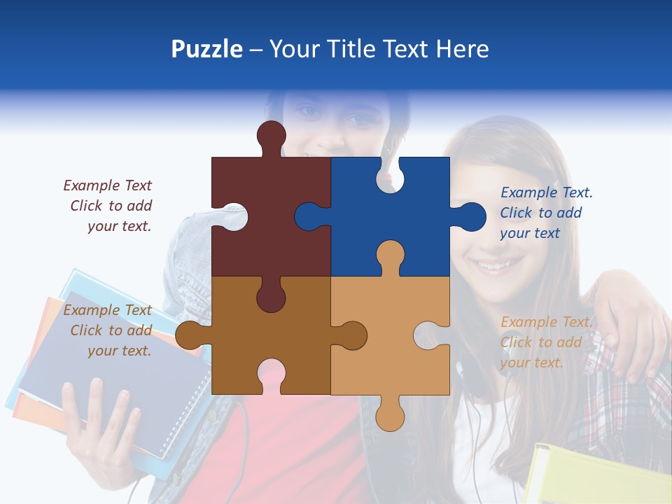 Friendly Embracing People PowerPoint Template