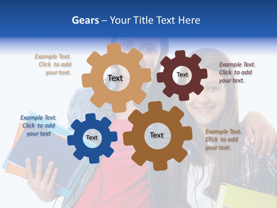 Friendly Embracing People PowerPoint Template