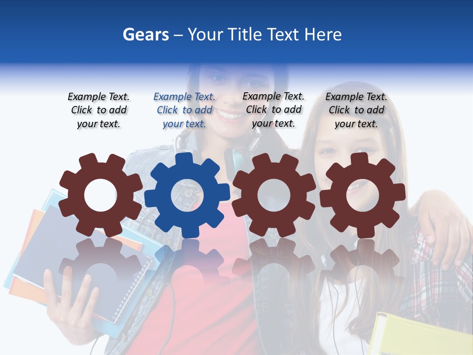 Friendly Embracing People PowerPoint Template