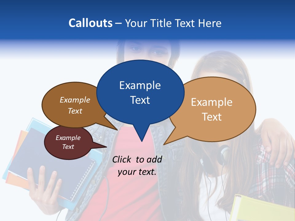 Friendly Embracing People PowerPoint Template