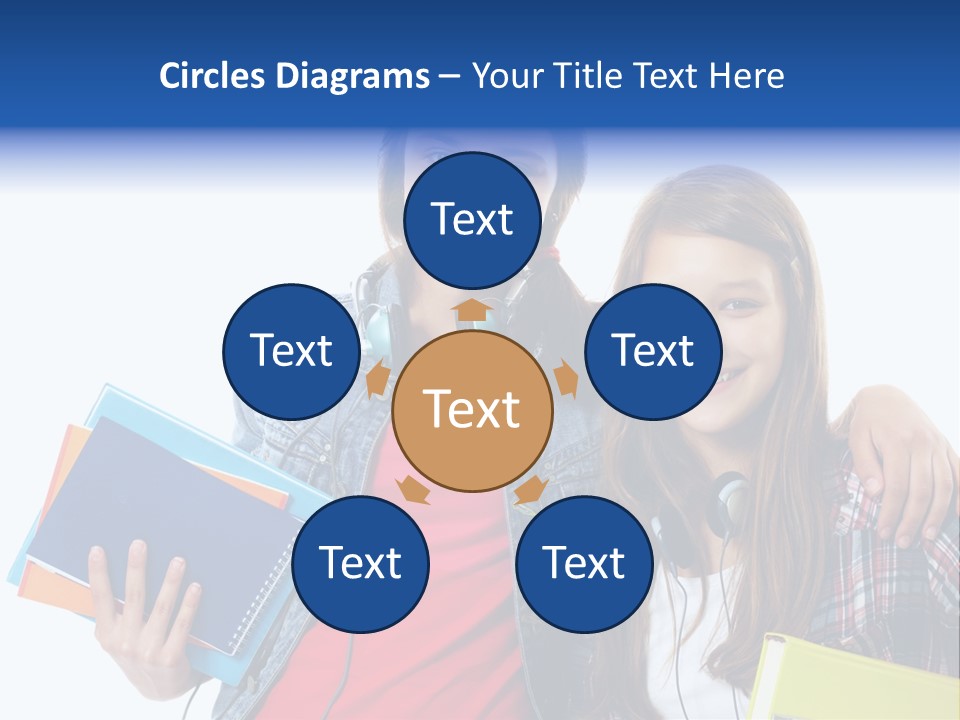 Friendly Embracing People PowerPoint Template