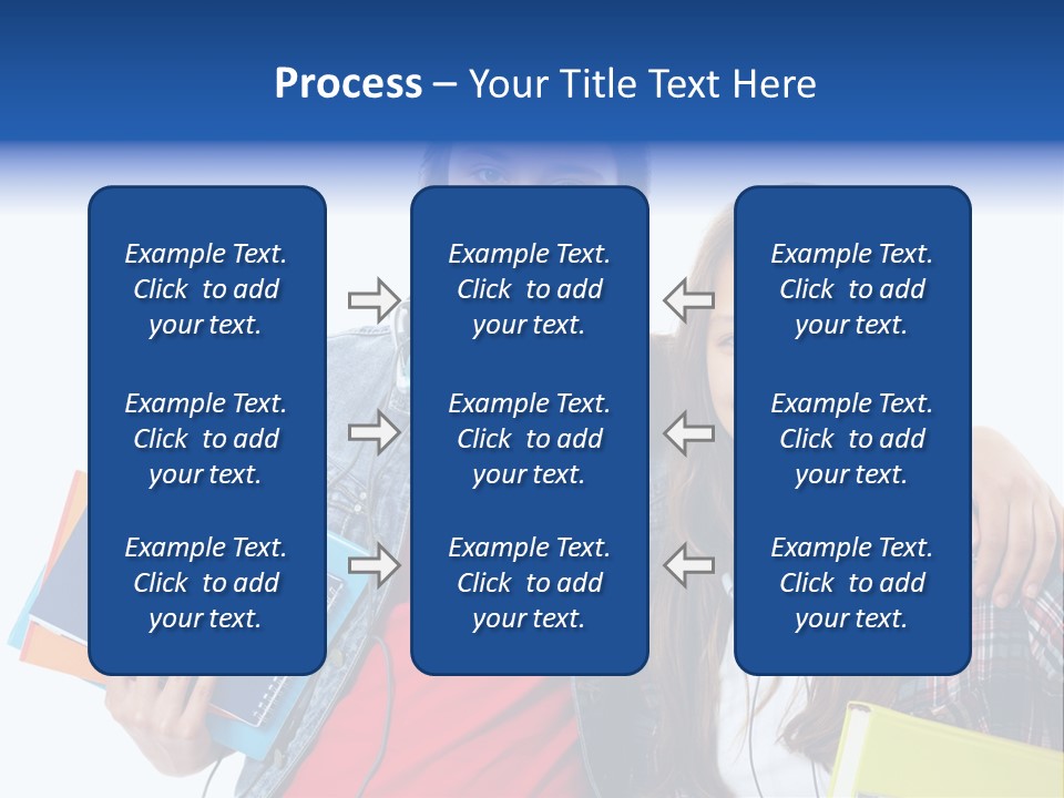 Friendly Embracing People PowerPoint Template