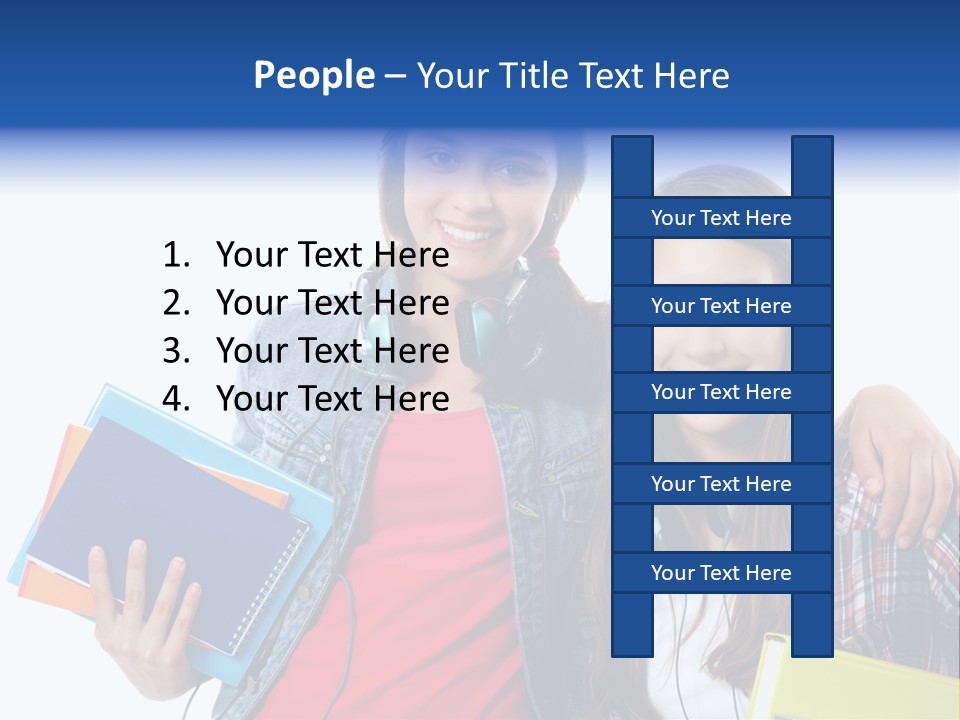 Friendly Embracing People PowerPoint Template