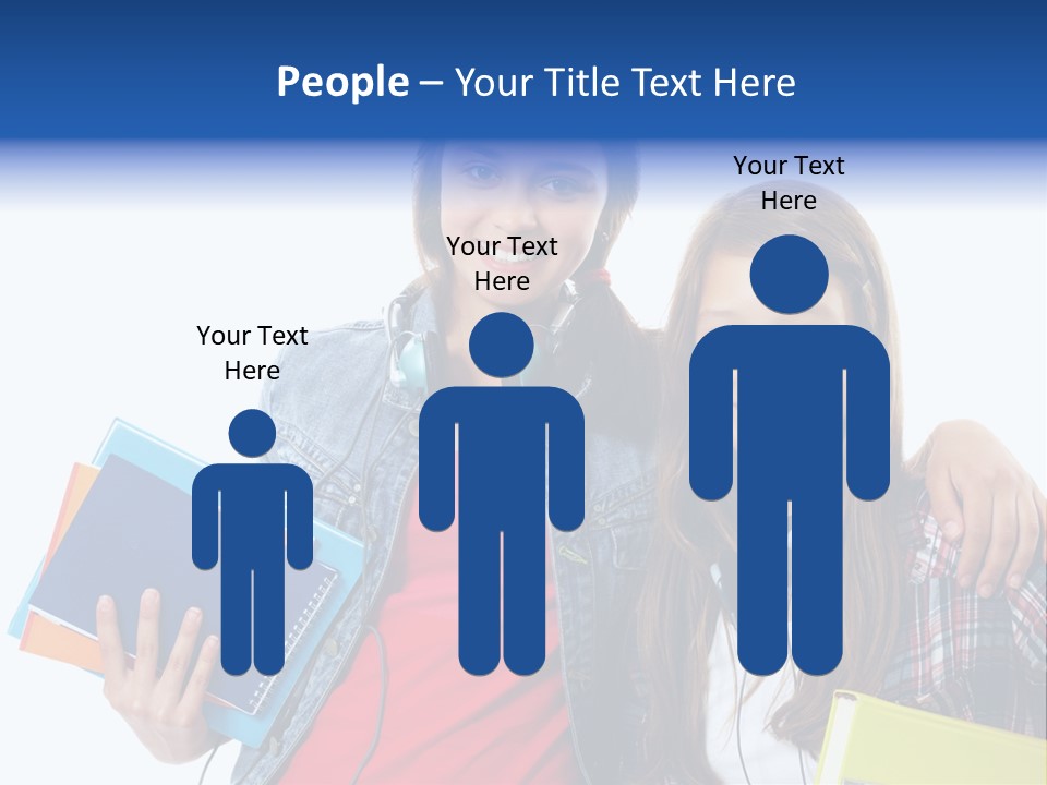 Friendly Embracing People PowerPoint Template