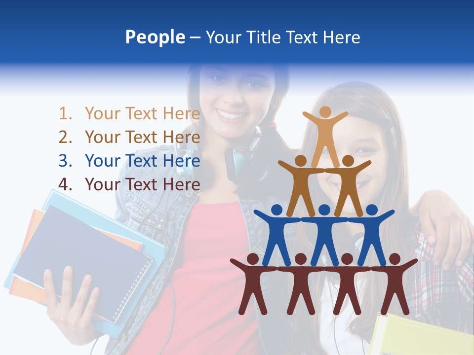 Friendly Embracing People PowerPoint Template