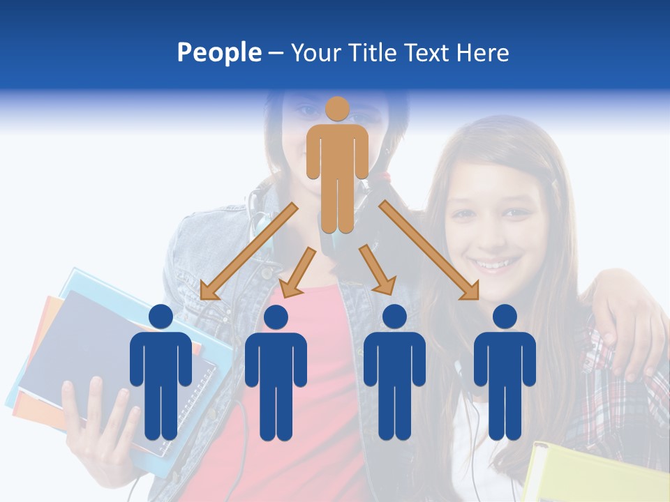 Friendly Embracing People PowerPoint Template