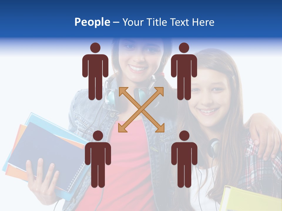 Friendly Embracing People PowerPoint Template