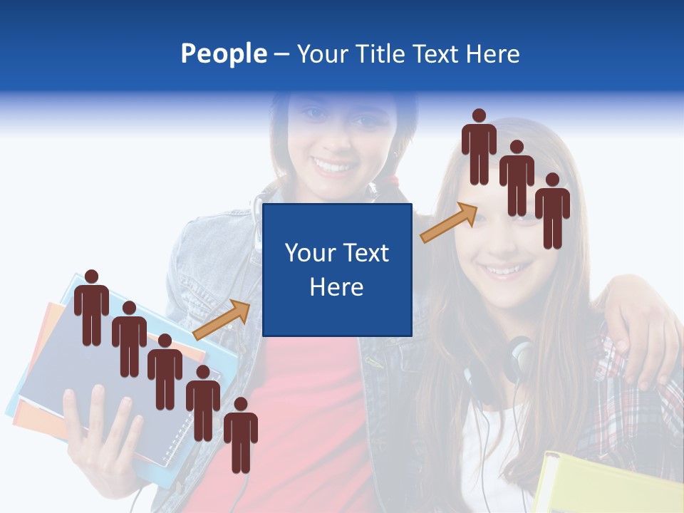 Friendly Embracing People PowerPoint Template