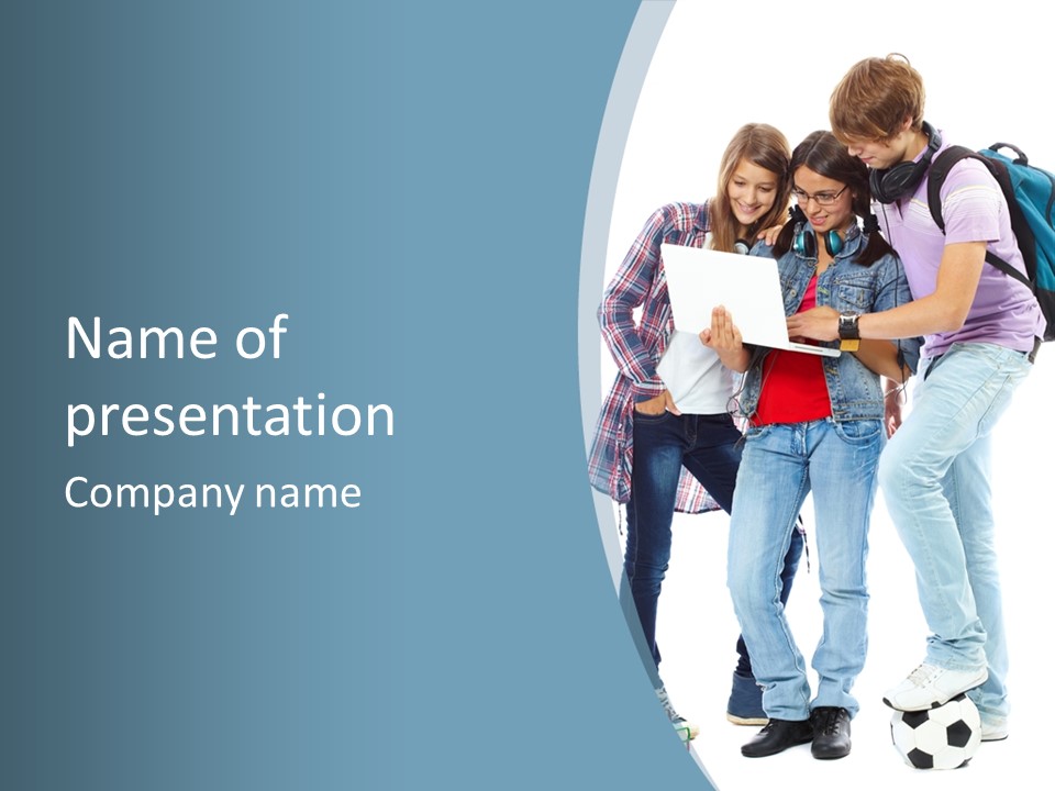 Student Friend Team PowerPoint Template