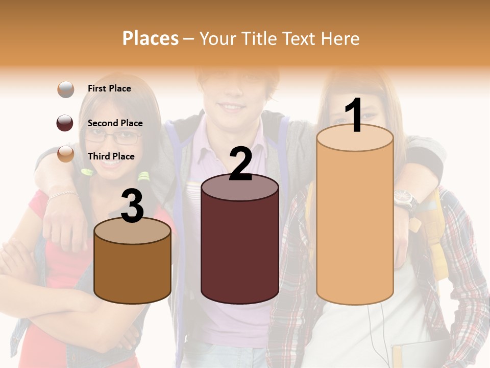 Cheerful Attractive Caucasian PowerPoint Template