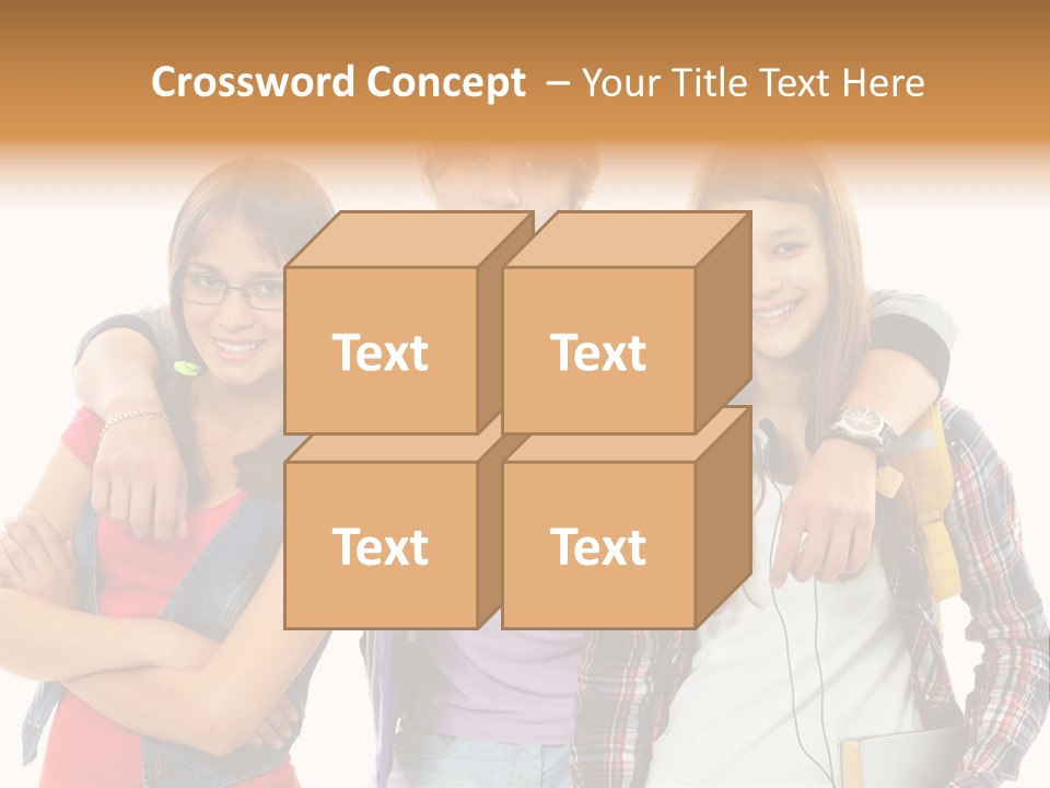 Cheerful Attractive Caucasian PowerPoint Template