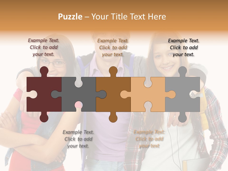 Cheerful Attractive Caucasian PowerPoint Template