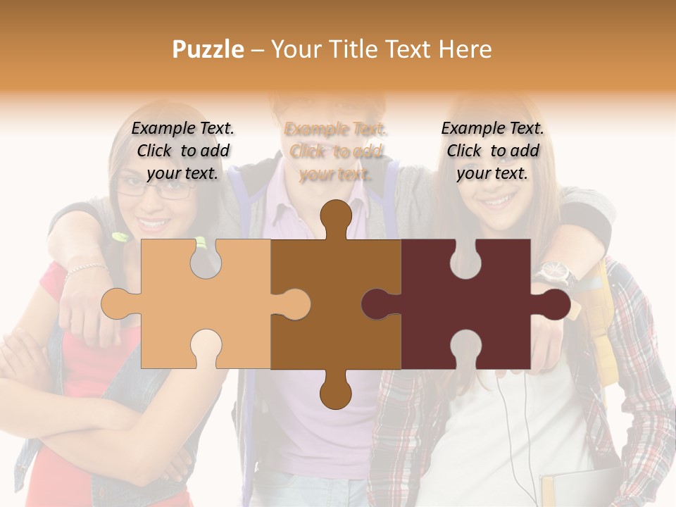 Cheerful Attractive Caucasian PowerPoint Template