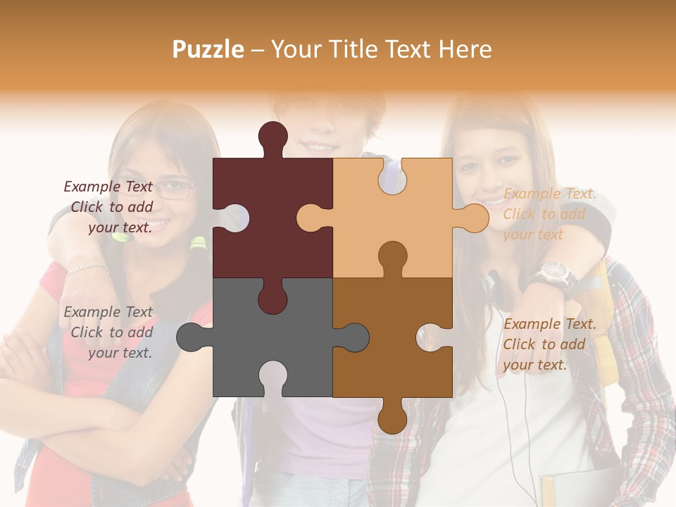 Cheerful Attractive Caucasian PowerPoint Template