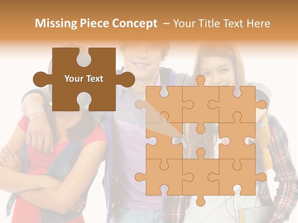 Cheerful Attractive Caucasian PowerPoint Template