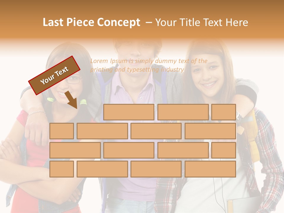 Cheerful Attractive Caucasian PowerPoint Template