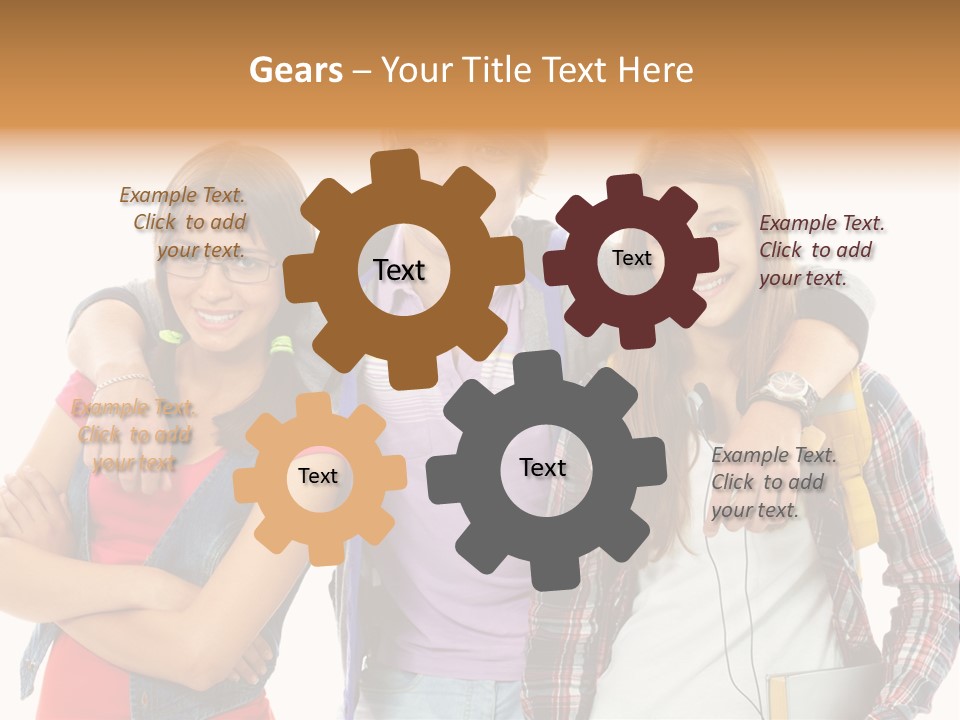 Cheerful Attractive Caucasian PowerPoint Template