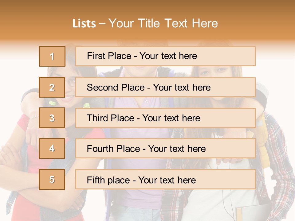 Cheerful Attractive Caucasian PowerPoint Template
